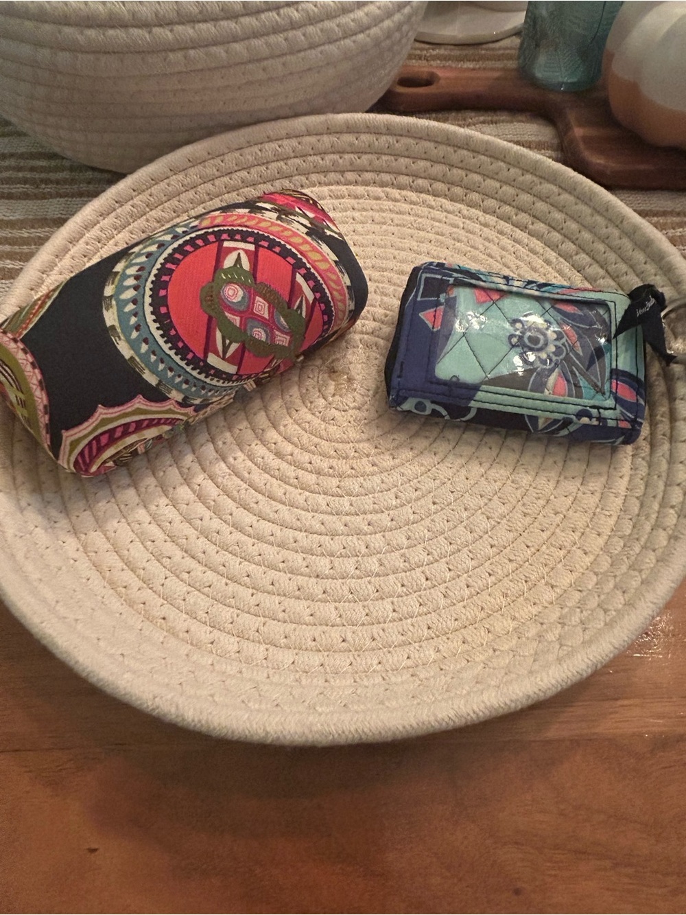 Vera Bradley Patterned Multi-Color Quilted Wallet, Vera Bradley glasses case